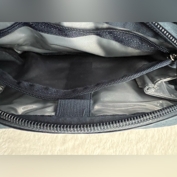 Lug Roundabout Quilted Convertible Wallet Dusty Blue Crossbody Bag - Picture 11 of 15